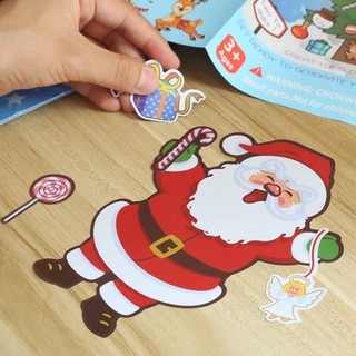 Sticker Dán Trang Trí Giáng Sinh Chống Nước Hình Ông Già Noel Cho Trẻ Em