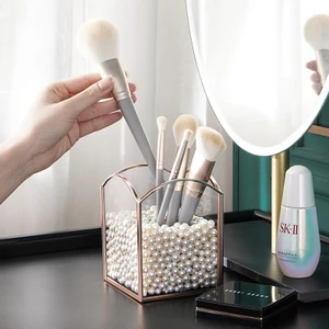 Casegrace Hộp Đựng Đồ Trang Điểm Nắp Lật Mặt Kính Hai Mặt Chống Bụi