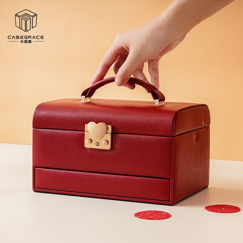 Casegrace Hộp Đựng Trang Sức Thanh Lịch Thân Thiện Với Môi Trường Có Khóa Cho Nữ