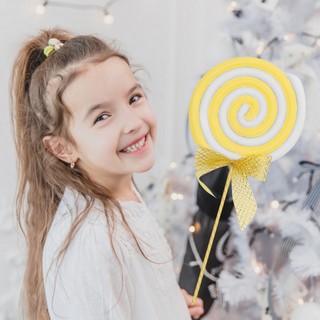 [Sẵn SÀNG] Lollipop Đạo Cụ 2 Chiếc Mô Phỏng Thực Phẩm Mô Phỏng Đồ Chơi Mô Phỏng Kẹo Tôn Trang Trí Bạc Hà Giáng Sinh Trẻ Em