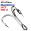 Set 10 Lưỡi Câu Cá Bằng Thép carbon Màu Bạc 1 # 2 # 4 #
