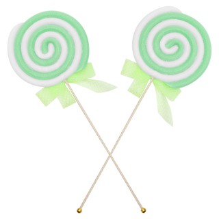 [Sẵn SÀNG] Lollipop Đạo Cụ 2 Chiếc Mô Phỏng Thực Phẩm Mô Phỏng Đồ Chơi Mô Phỏng Kẹo Tôn Trang Trí Bạc Hà Giáng Sinh Trẻ Em