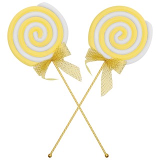 [Sẵn SÀNG] Lollipop Đạo Cụ 2 Chiếc Mô Phỏng Thực Phẩm Mô Phỏng Đồ Chơi Mô Phỏng Kẹo Tôn Trang Trí Bạc Hà Giáng Sinh Trẻ Em