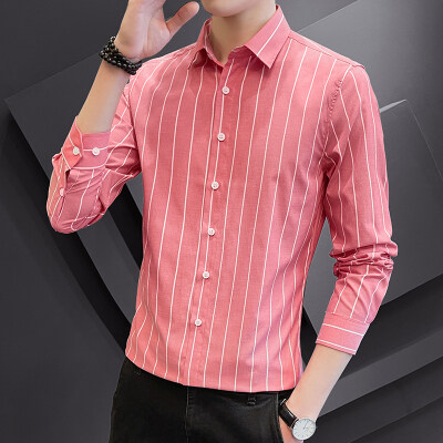 Mới Áo Sơ Mi Nam Dài Tay Sọc Dọc Thời Trang Công Sở