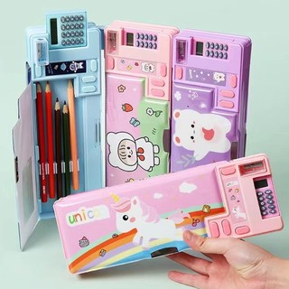 Hộp Đựng Bút Bằng Nhựa Họa Tiết Hoạt Hình Dễ Thương Cho Học Sinh