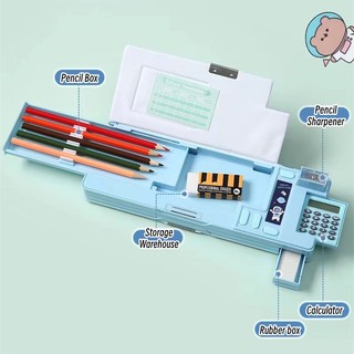 Hộp Đựng Bút Bằng Nhựa Họa Tiết Hoạt Hình Dễ Thương Cho Học Sinh