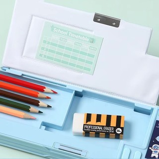 Hộp Đựng Bút Bằng Nhựa Họa Tiết Hoạt Hình Dễ Thương Cho Học Sinh