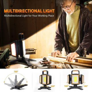 Đèn pin từ tính 3000lm không dây, chống nước, sạc lại, dùng sửa chữa/cắm trại/garage/xe hơi