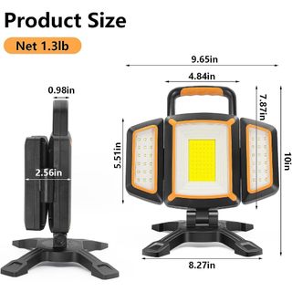 Đèn pin từ tính 3000lm không dây, chống nước, sạc lại, dùng sửa chữa/cắm trại/garage/xe hơi