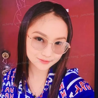 Kính chống bức xạ Photochromic cho phụ nữ và nam giới Hình chữ nhật kim loại Ống kính có thể thay thế Kính mắt Chống Rad Kính 2in1 Kính mắt chống ánh sáng xanh Kính râm chuyển đổi