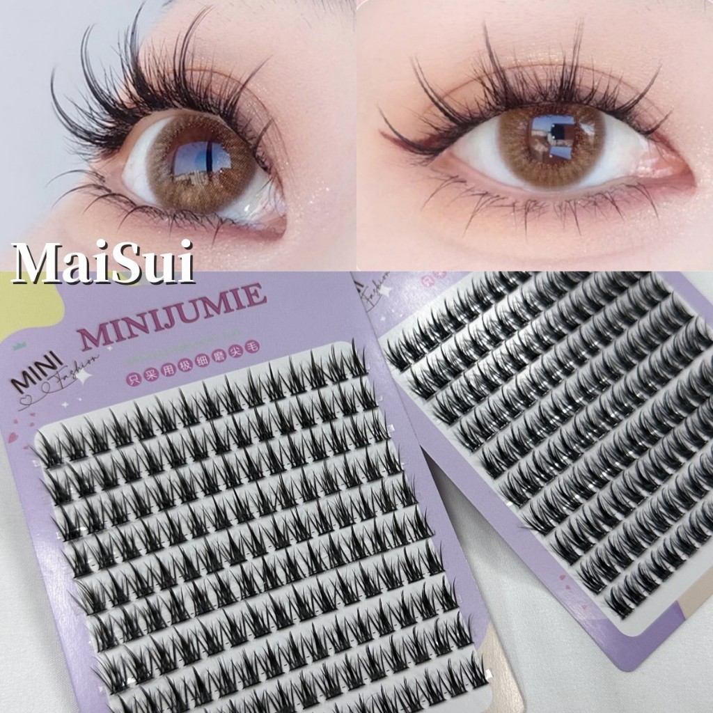 Hộp Lông Mi Giả Sweet Minijumie Mint10 Hàng Có Gai Lúa Mì Dày Tự Nhiên 10-13mm