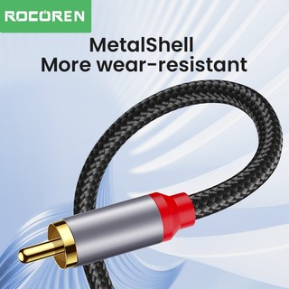 Rocoren Dây Cáp Âm Thanh Chuyển Đổi Từ Giắc Cắm 3.5mm Sang 2 rca 3.5 Sang 2 rca Chuyên Dụng