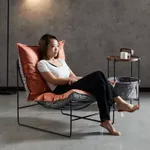 [Mã CLS2404A giảm 30k đơn 150k] Ghế sofa phong cách Bắc Âu sang trọng, vải giả da, đệm mềm mại thoải mái, ghế thư giãn như quán cà phê gia đình — ảnh 1
