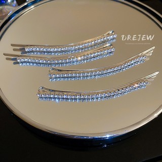 DREJEW Kẹp Tóc Một Hàng Một Đường Kim Cương Lấp Lánh Siêu Lấp Lánh Hàn Quốc