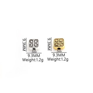Bộ 20 Hạt Xâu Chuỗi Tròn Họa Tiết Thánh Giá Bằng Hợp Kim Dùng Làm Vòng Tay / Vòng cổ diy