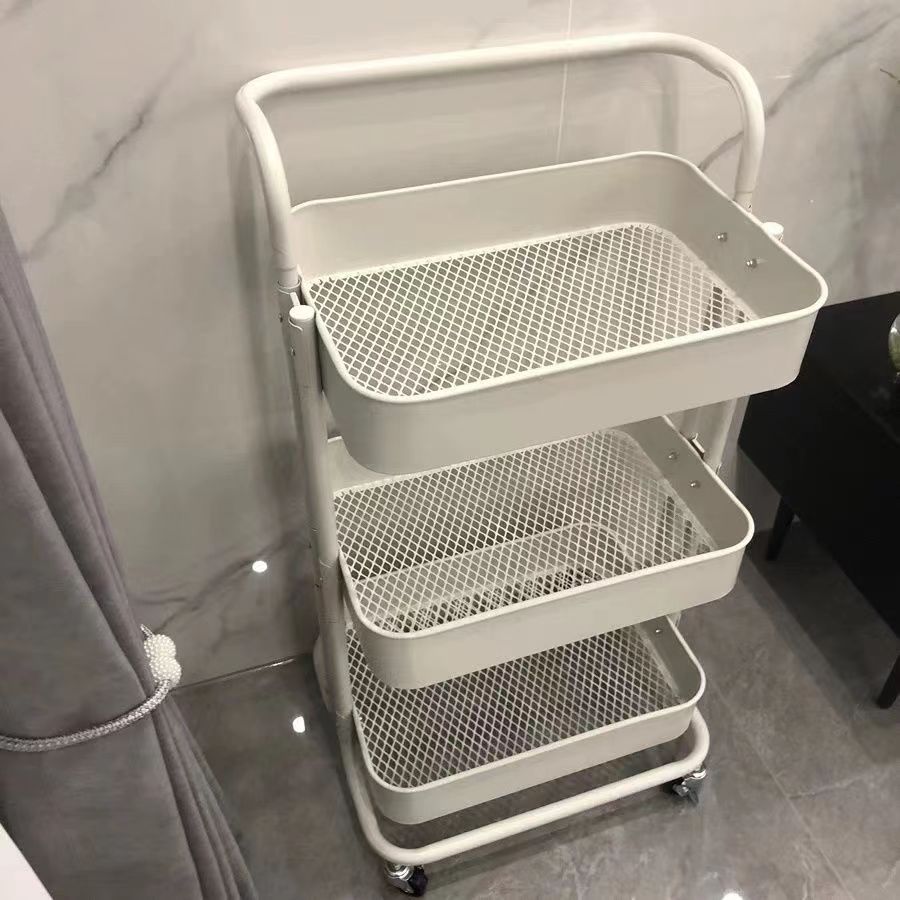 Giá để đồ Giá để đồ nhiều tầng Xe đẩy sàn nhà tắm Bánh xe quay 360 độ Để đồ đa năng