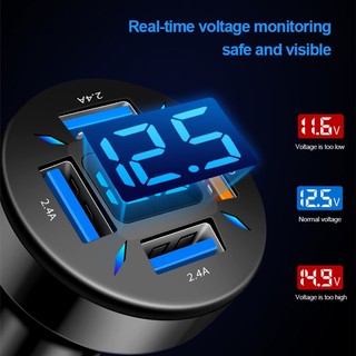 Tẩu sạc nhanh ô tô SEAMETAL 4 cổng QC 3.0 PD 66W QC3.0 có đèn LED