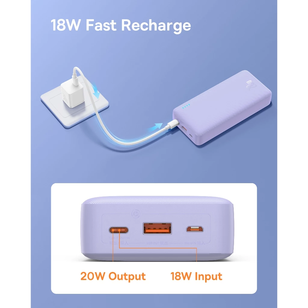 Sạc dự phòng Airpow BASEUS có sạc nhanh 20W 20000mah thích hợp cho phone 15 / 14 / 13 / 12 xiaomi