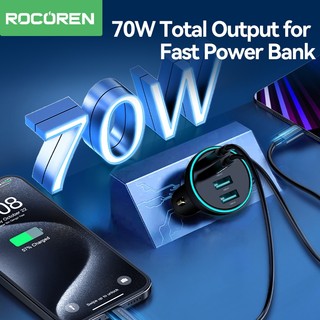 Tẩu Sạc Nhanh 4 Trong 1 Trên Ô Tô 70w qc4.0 pd3.0 Cho iphone 15 xiaomi samsung