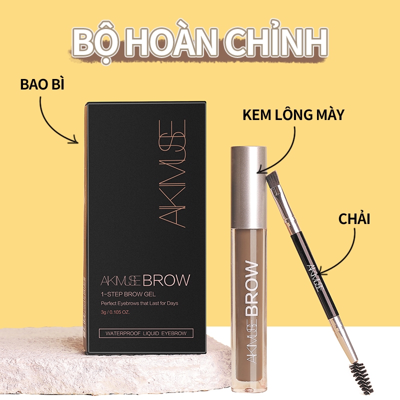 Ảnh Gel kẻ lông mày KIMUSE chống nước lâu phai 5 màu sắc tùy chọn 3