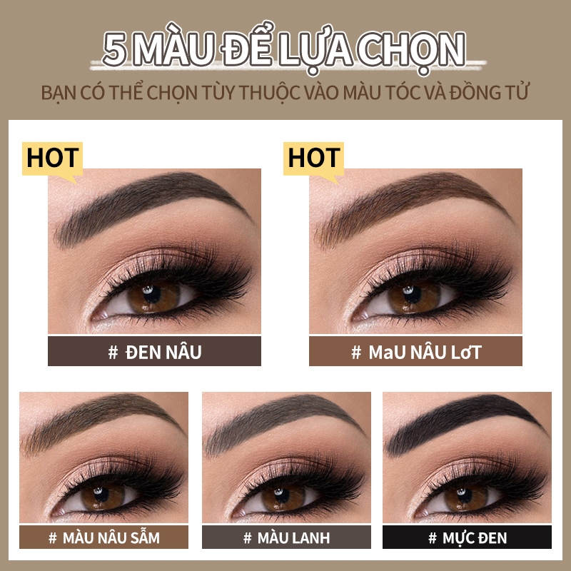 Ảnh Gel kẻ lông mày KIMUSE chống nước lâu phai 5 màu sắc tùy chọn 4