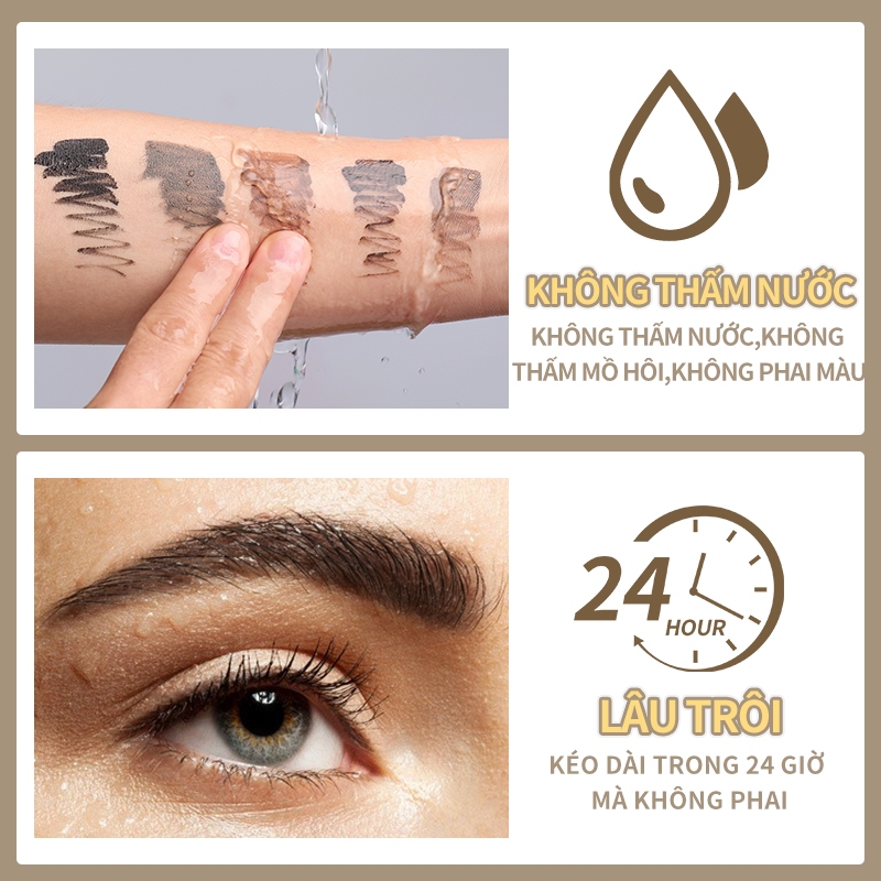 Ảnh Gel kẻ lông mày KIMUSE chống nước lâu phai 5 màu sắc tùy chọn 2