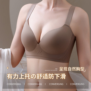 Mới 34-44C/D Cộng với kích thước Latex Bra Phụ nữ thời trang mượt mà cộng với kích thước Bra đầy đủ không dây chống chảy xệ Sexy Push Up Bra Jelly Gum Hỗ trợ mềm Ẩn lưng Chất béo chống sốc Điều chỉnh Bra Breathable Thoải mái Đồ lót