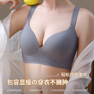 Mới 34-44C/D Cộng với kích thước Latex Bra Phụ nữ thời trang mượt mà cộng với kích thước Bra đầy đủ không dây chống chảy xệ Sexy Push Up Bra Jelly Gum Hỗ trợ mềm Ẩn lưng Chất béo chống sốc Điều chỉnh Bra Breathable Thoải mái Đồ lót