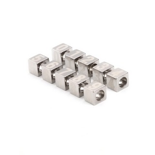 Hạt xuyên lỗ vuông kỹ thuật số bằng thép không gỉ cho phụ kiện trang sức DIY