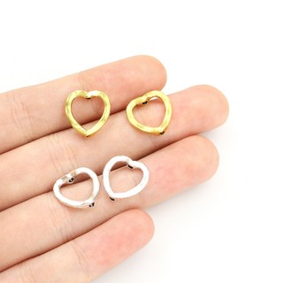Bộ 40 Hạt Xỏ Lỗ Trái Tim Hai Lỗ Dùng Làm Trang Sức diy