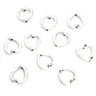 Bộ 40 Hạt Xỏ Lỗ Trái Tim Hai Lỗ Dùng Làm Trang Sức diy