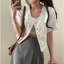 SUXI Áo Khoác Blazer Ngắn Tay Dáng Ôm Kiểu Vintage Thời Trang Mùa Hè Cho Nữ