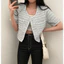 SUXI Áo Khoác Blazer Ngắn Tay Dáng Ôm Kiểu Vintage Thời Trang Mùa Hè Cho Nữ