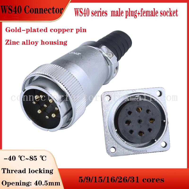 Ws40 ổ cắm hàng không bên ngoài khóa ren công nghiệp kết nối mạch linh ...