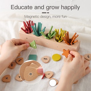 Đồ Chơi Xếp Hình Bằng Gỗ - Nhận Dạng Số Hình Dạng Và Nhiều Màu Sắc Để Học Toán Cho Bé Trai Và Bé Gái