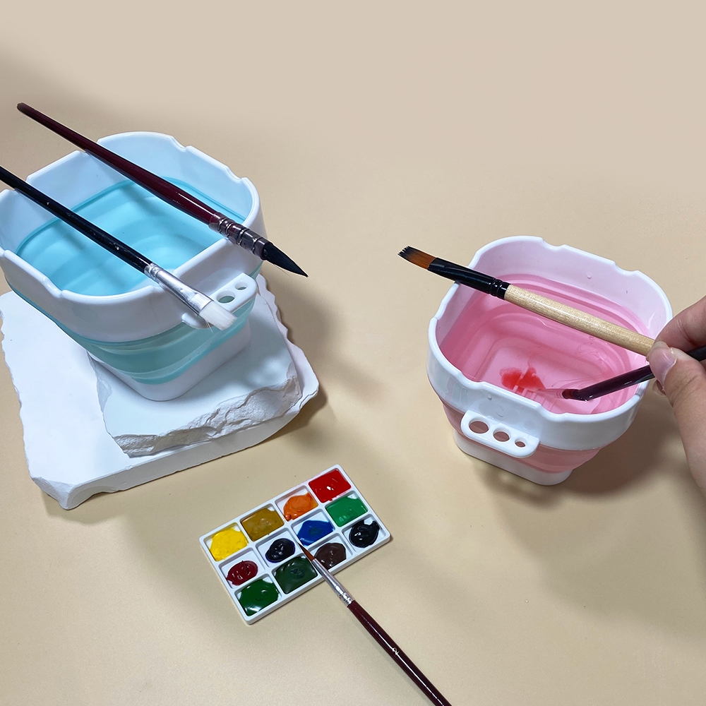 Ảnh Xô đựng màu nước SEAMIART mini có thể gấp gọn tiện dụng 4