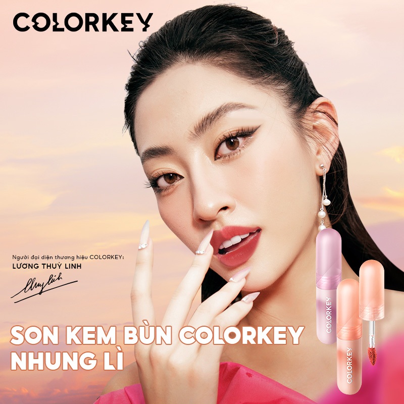 Ảnh COLORKEY Son Môi Colorkey Lip Mousse Lip Mud Màu Nhung Mờ Xinh Xắn 2g 3