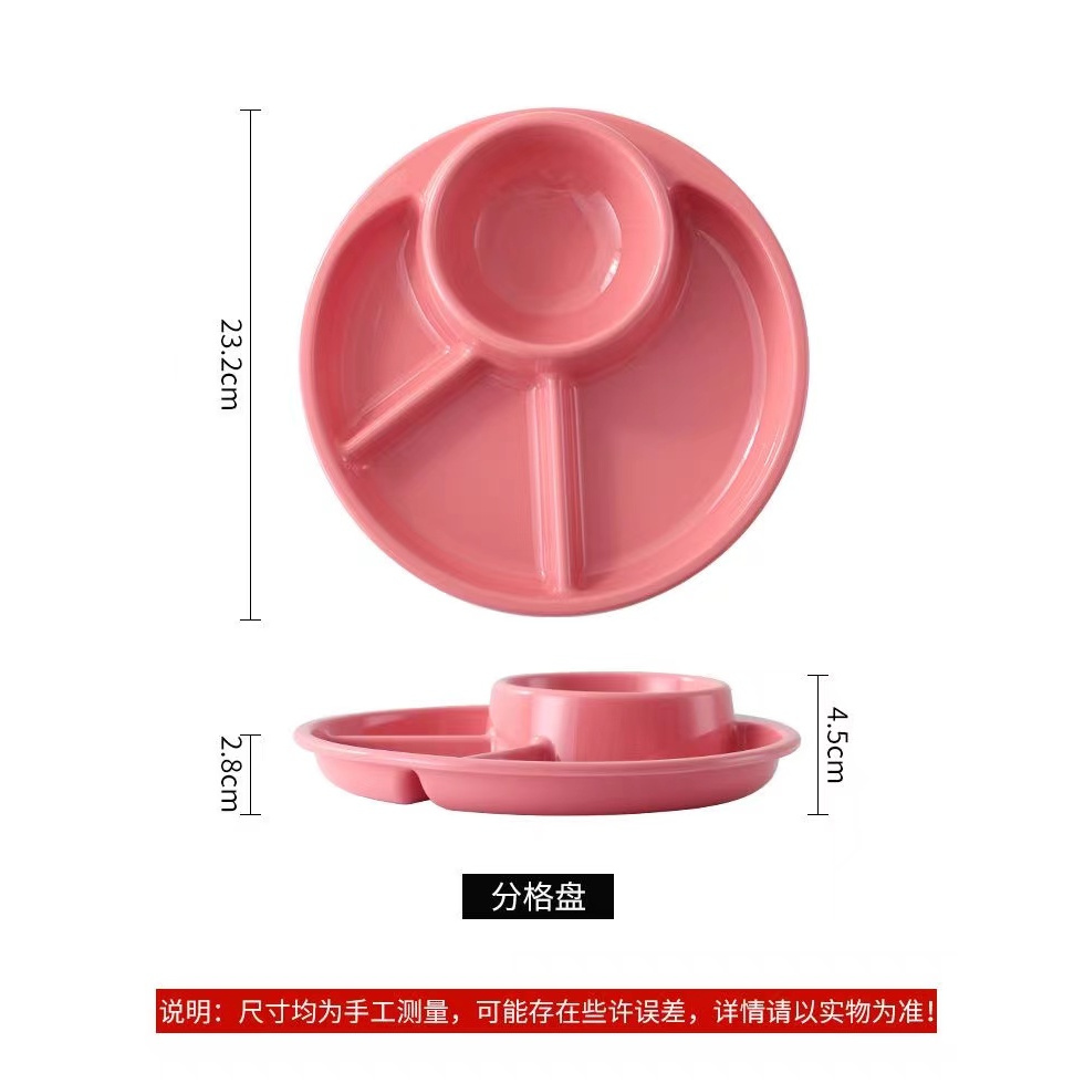 Bộ Đĩa Ăn Chia Ngăn Bằng Nhựa Cho Người Lớn Và Trẻ Em