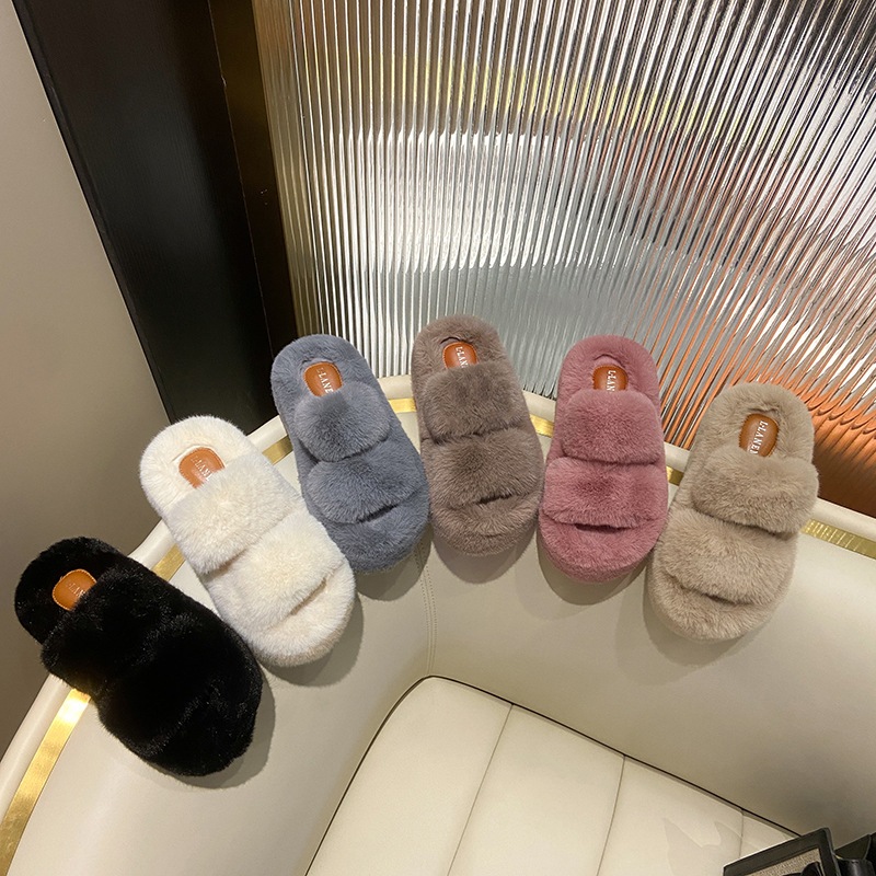 Dép Bông Đế Dày 7cm Thời Trang Dành Cho Nữ