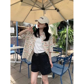 Áo Sơ Mi Tay Dài Dáng Rộng In Họa Tiết Thời Trang Hàn Quốc Cho Nữ