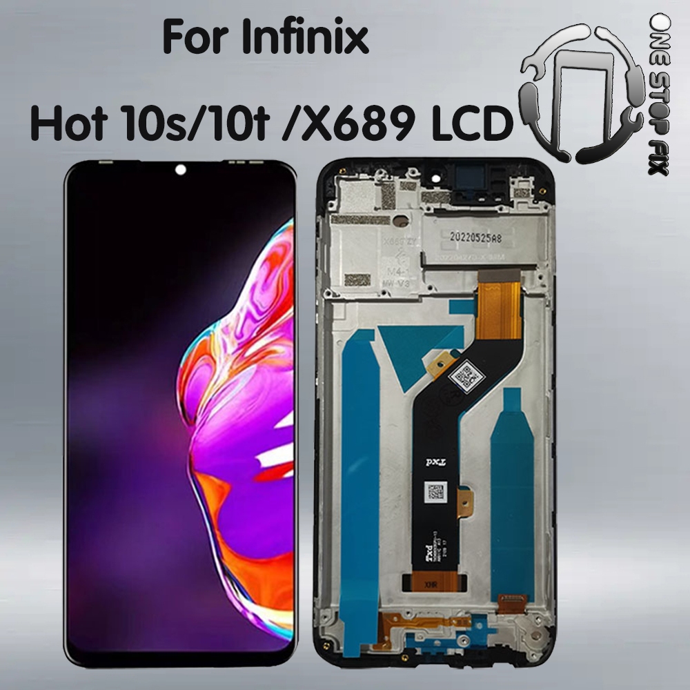 Dành Cho Infinix Hot 10s X689B X689D X689 Màn Hình LCD Lắp Ráp Màn Hình Cảm Ứng Bộ Số Hóa Cho Hot 10T X689C Màn Hình LCD