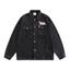 Áo Khoác Denim Tay Dài Phong Cách Harajuku Nhật Bản Thời Trang Cho Nam Và Nữ