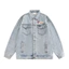 Áo Khoác Denim Tay Dài Phong Cách Harajuku Nhật Bản Thời Trang Cho Nam Và Nữ
