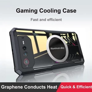 Ốp Điện Thoại Tản Nhiệt Cho Asus ROG Điện Thoại 5 5s 6 8 9 Pro 3 2 Vỏ Chống Sốc Bốn Góc Cho Asus ROG 5 6 6D 7 Ốp Từ Tính Cuối Cùng