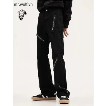 Quần Jeans Nam Lửng Phong Cách Hong Kong Thời Trang Cho Nam quần jeans nam thời trang hàn quốc fashion quần jean ống suông nam đen retro quần jean nam ống đứng đẹp thời trang simple quần bò s