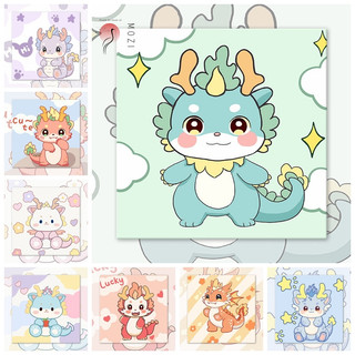 MOZI✨rồng dễ thương 40*50CM tranh tô màu theo số tranh tô màu số hoá nhân vật hoạt hình sơn theo số sơn acrylic  Màu theo số tranh tô màu theo yê Dễ Thương Bộ Tranh Sơn Dầu diy Hình Rồng Hoạt Hình Dành Cho Trẻ Em