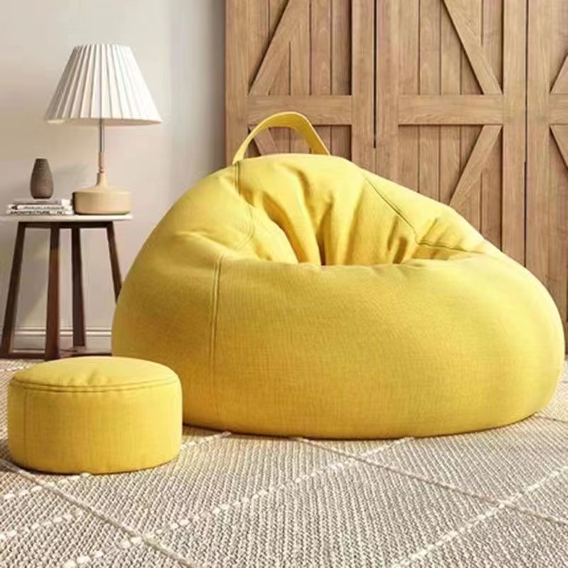 Ghế lười hạt xốp ghế túi đậu có đôn chân dùng cho phòng ngủ, phòng chơi  hoặc phòng đọc sách thư giãn