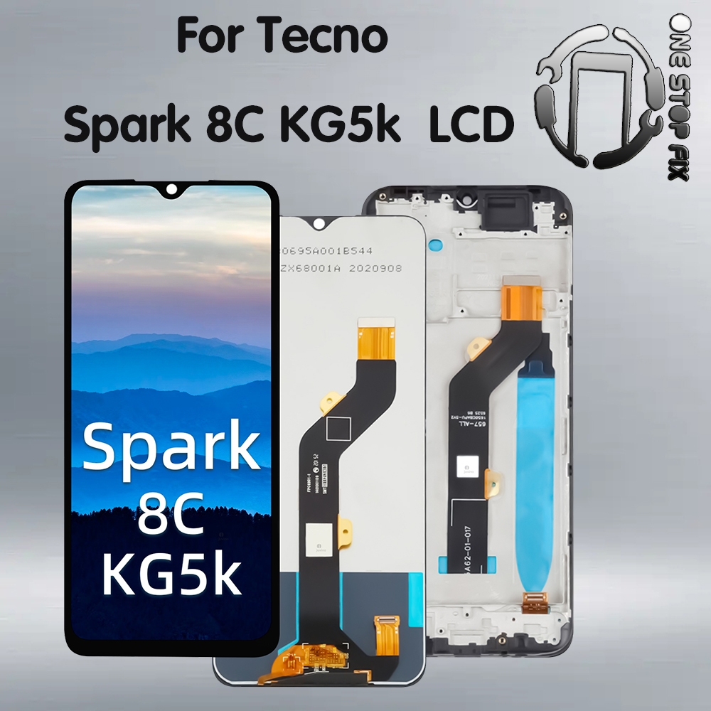 Màn hình 6.6 '' cho Tecno Spark 8C LCD KG5k KG5j KG5n Màn hình cảm ứng ...