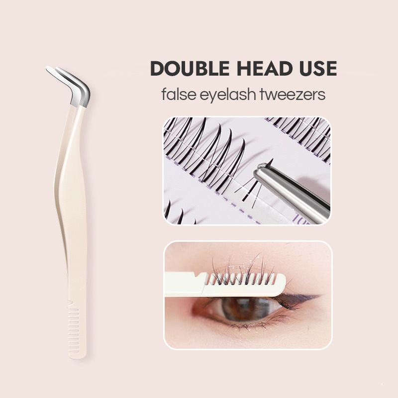 Ảnh Nhíp Gắp Lông Mi Giả Bằng Thép Không Gỉ Thương Hiệu GECOMO 4