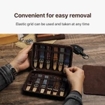CONTACTS FAMILY Retro Da Thật Chính Hãng Dây Đeo Đồng Hồ Hộp Sắp Xếp 12 Khe Nam Dây Đeo Đồng Hồ Túi Bảo Quản Du Lịch Dây Đeo Đồng Hồ Cho Vòng Tay Apple — ảnh 6